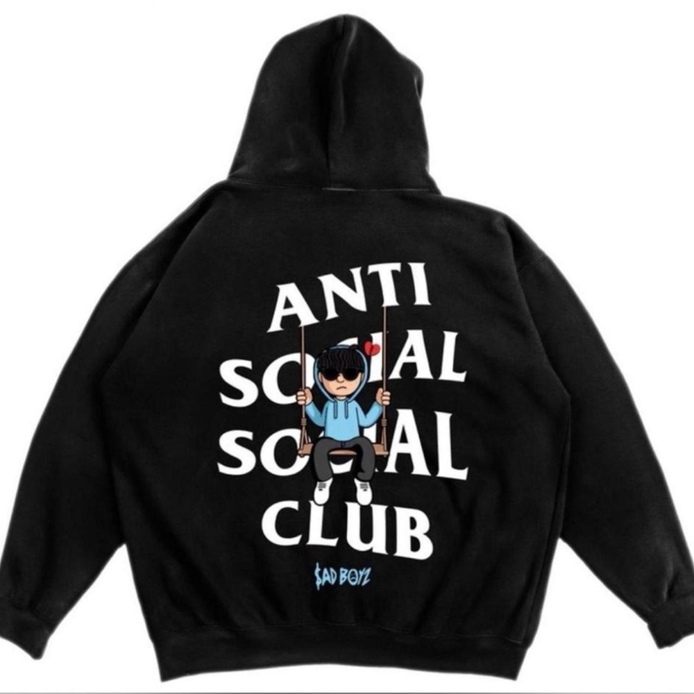 SADBOYZ X ASSC SWING HOODIE size Large Brand New with Tags .